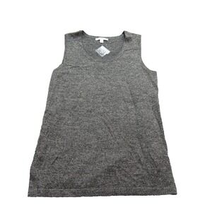 Liz Claiborne Sweater Womens Large Gray Sleeveless Pullover Knit Tank Top Modern